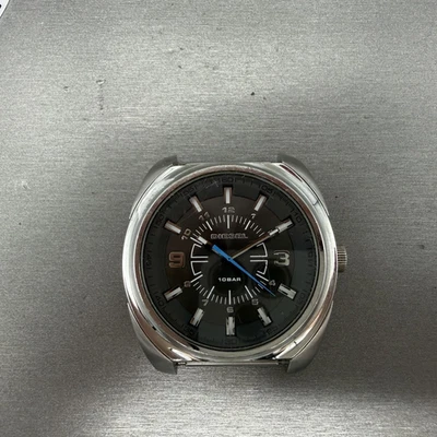 Diesel Watch Men 49mm Gray Dial Stainless Steel Round DZ-1246 New Battery - Image 1 of 4