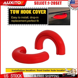 Red D-Ring Tow Hooks Covers for Toyota Tundra 2017-2021 Front Position US 2-20X - Bild 1 von 26