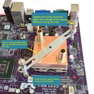 Stainless Water Cooling Waterblock Buckles CPU GPU Heatsink Block Liquid Cooler - Photo 1/13