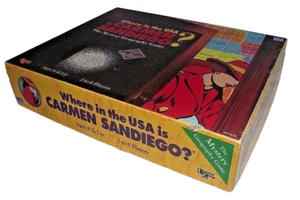 Where USA Carmen Sandiego Replacement Box Game Geography 1993 Mystery Wall Decor - Picture 1 of 5