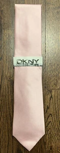 DKNY Men's Neck Tie Pink Blended Micro Polka Dot Skinny SLim Silk $69 448 - Picture 1 of 3