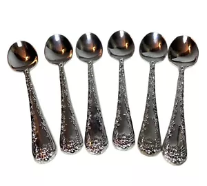 WM Rogers & Sons Enchanted Rose Spoons Silverware (set of 6) - Picture 1 of 6