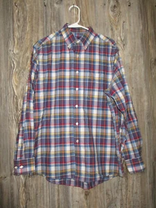 Jos. A Bank Travelers Collection Shirt Button Front Plaid Mens Size Medium - Picture 1 of 10