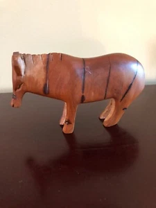 Wooden Zebra Figurine - Hand Carved - Made in Kenya - Picture 1 of 4