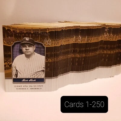 2008 Upper Deck Yankee Stadium Legacy / Complete Your Set / 1-250 - Image 1 of 2