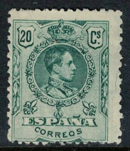 1909-1922 Alfonso XIII 20 cent. NUEVO SIN GOMA (MNG) EDIFIL 272 - Imagen 1 de 2