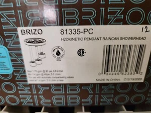 Brizo 81335-STCK. Einzelfunktion Deckenhalterung Anhänger Regendose Duschkopf mit H2 - Bild 1 von 1