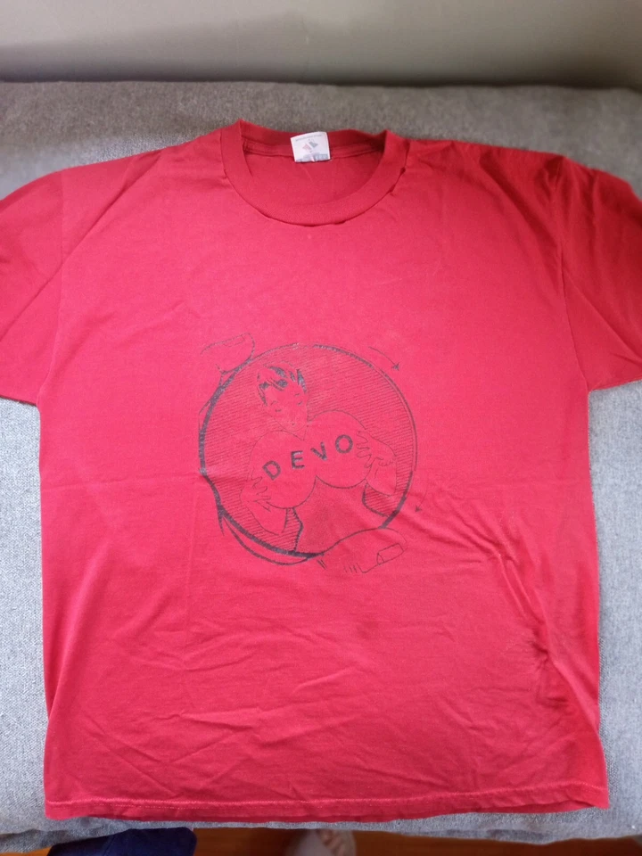 Rare Vintage Devo T Shirt - Jerzees Heavyweight Blend XL (?) very good condition - Image 1 of 2