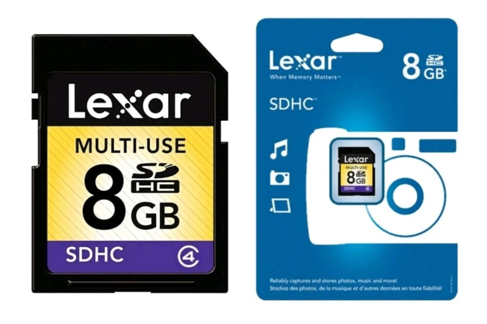 Lexar High Speed 8GB SDHC Class 4 Memory Card Canon Nikon Sony Samsung Panasonic - Image 1 of 1