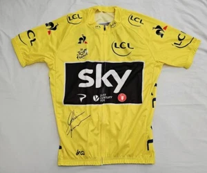 Chris Froome signed 2017 Tour de France yellow jersey Sky cycling team **PROOF - Picture 1 of 3