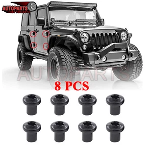 8Pcs 6511744AA Door Hinge Lock Nuts For Jeep Wrangler JK JL Gladiator 2007-2021 - Picture 1 of 10