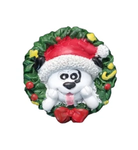 MAGNETE CALAMITA FRIGO IN RESINA CAGNOLINO NATALIZIO - Imagen 1 de 2