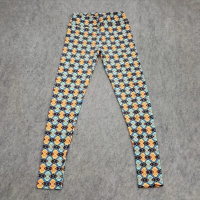 Леггинсы женские Lularoe один размер синие желтые брюки повседневные ацтекские женские 24x26 - Изображение 1 из 4