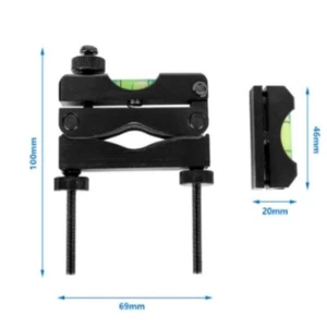Universal Scope Leveling Tool Kit Scope Mounting Level Bubble Clip Black - Picture 1 of 3