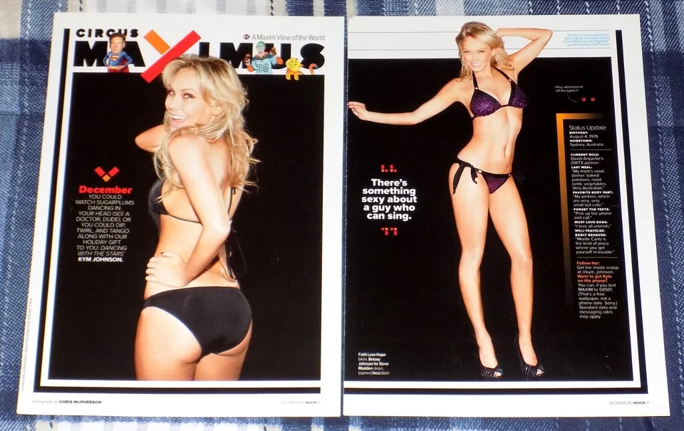 REVISTA MAXIM RECORTES RECORTES DE ÁLBUM DE RECORTES KYM JOHNSON BAILANDO CON LAS ESTRELLAS Foto 1 de 1
