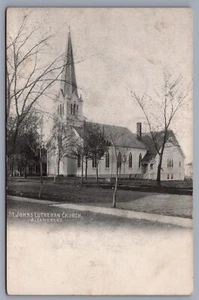 Iglesia Luterana de San Juan Altamont NY Condado de Albany Nueva York Tarjeta Postal UDB H13 - Imagen 1 de 2