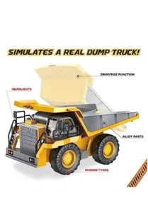Remote Control Dump Truck Toy 2.4Ghz RC Construction Vehicles, Heavy 9 Channel - Picture 1 of 6