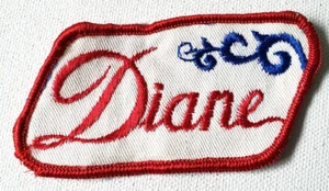 Vintage DIANE Embroidered Sew On Name Patch Original Authentic NOS - Imagen 1 de 3