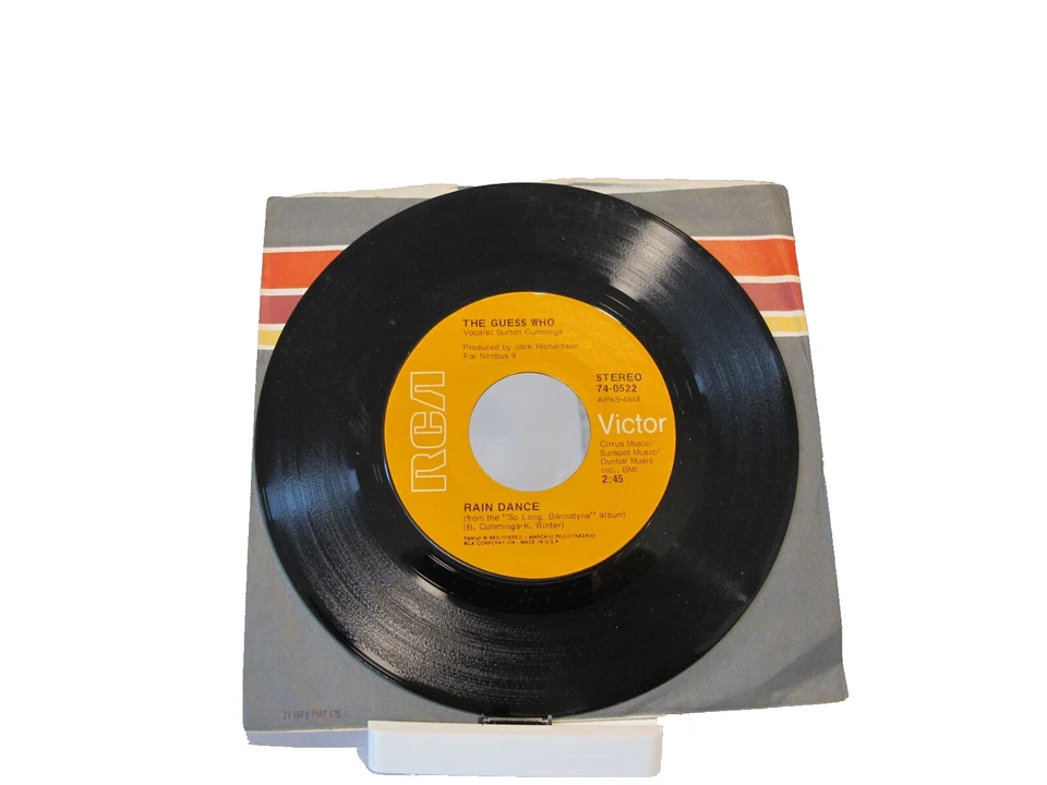 45 RECORD - THE GUESS WHO - RAIN DANCE - Image 1 of 1