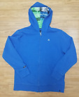Hurley Sweater Youth Large Full Zip Hoodie Long Sleeve Blue Vibrant Logo