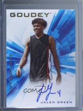 2021 Upper Deck Goodwin Champions Goudey Jalen Green #GA-JL.1 Rookie Auto RC