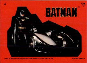 1989 Topps Batman Sticker Batmobile #4