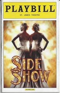 Playbill Side Show 2014 reparto original Erin Davie Emily Padgett - Imagen 1 de 1