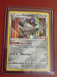 Pokemon PreRelease Galarian Perrserker SWSH008 Sword and Shield Base Promo Card - Picture 1 of 2