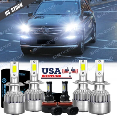 Para Benz ML55 AMG 2002-2003 ML320 - 6x 6000K Faros LED + Faros Antiniebla Foto 1 de 4
