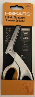 Fiskars Razor Edge 8" Tabletop Fabric Only  Scissors White - Image 1 of 4