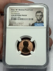 2019 W Reverse Proof Lincoln Shield Cent NGC GEM REVERSE PROOF  - Picture 1 of 4