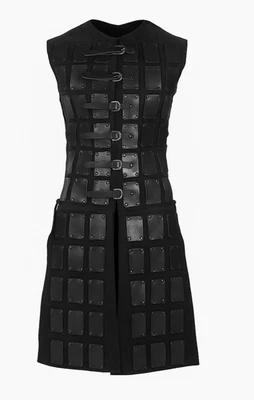 Brigandine de Cuero Negro | Chaleco Armadura Medieval | Hecho a Mano LARP, Cosplay y Reenac Foto 1 de 4