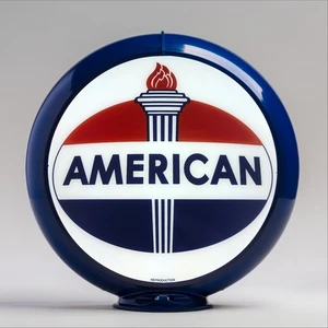 American Gasoline Oval Logo 13.5" in Dark Blue Plastic Body (G110) FREE US SHIP - Picture 1 of 1