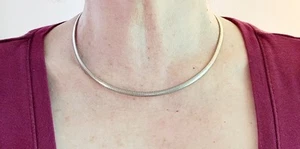 18 Zoll italienische Sterlingsilber Damen Schlangenkette Halsband Halskette 21,66 g - Bild 1 von 11