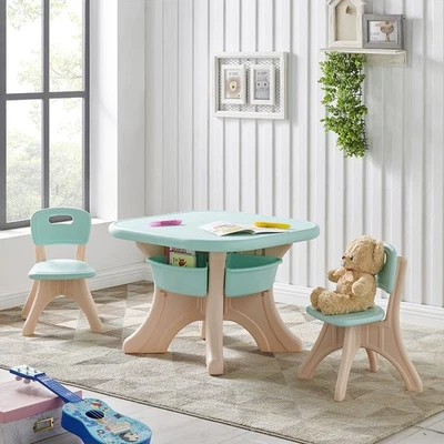 Mesa de actividades para niños Kidzilla 3 piezas con silla mesa de arte desmontable almacenamiento Foto 1 de 3