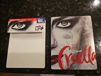 Cruella 4K + Blu-ray + J-Card Steelbook - Like New - OOP RARE - Emma Stone - Image 1 of 3