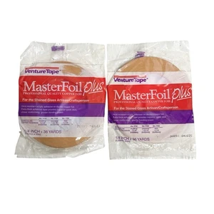 Lot of 2 Venture Tape Master Foil Plus Stained Glass Art 1/4 Inch x 36 Yards - Picture 1 of 4