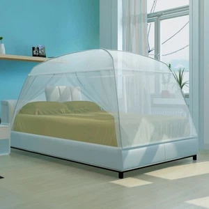 Mosquito Net Canopy Folding Tent Home Bedding Anti Bugs Fly Camping Netting Dome - Picture 1 of 8