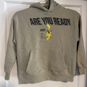 Zara Boys Pikachu Pokemon Pullover Graphic Hoodie Sweatshirt 10 Green - Picture 1 of 8