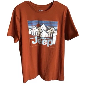 Jeep Mens Sz Large orange Short sleeve T-Shirt NWT fishing hiking (G5) - Picture 1 of 5