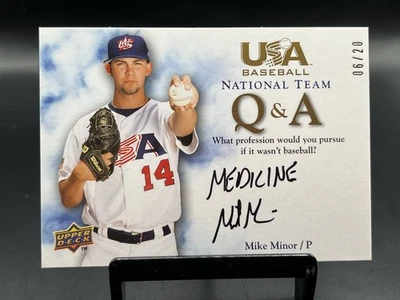2008 USA Baseball Mike Minor Auto National Team Q&A /20 (Other Profession) - Image 1 of 2