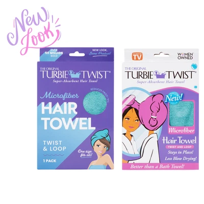Toalla de pelo de microfibra Turbie Twist, niños y adultos, secado rápido, azul pavo real Foto 1 de 4