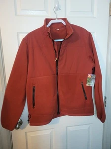 Chaqueta polar grande Ozark Trail naranja cremallera completa cuello paquetes aire libre nueva con etiquetas nueva - Imagen 1 de 8