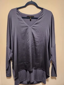 Casa Blanca Mercado Negro Azul Capas Túnica Grande Damas Manga Larga Top - Imagen 1 de 9