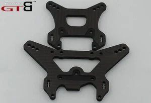 GTB 6mm Carbon Fiber Front + Rear Shock Tower Fit 1/5 RC Car LOSI 5ive T Upgrade - Picture 1 of 1