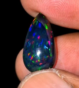 Ópalo negro de fuego etíope natural ópalo de fuego negro ahumado ópalo de fuego de grado superior - Imagen 1 de 9