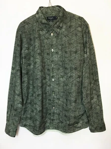 Men's Paul Smith Large Long-Sleeve Shirt Tailored Fit Green/Grey & Black (#51) - Picture 1 of 11