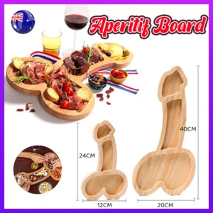 Wooden Cheese Board Serving Aperitif Charcuterie Tray Meat Cheese Platter Party - Picture 1 of 16