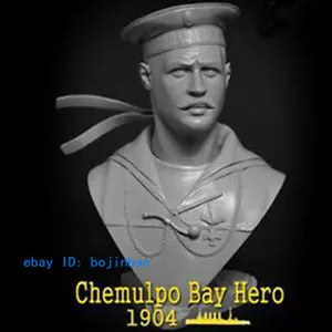Kits de modelo de resina sin pintar escultura busto de héroe de la bahía de Chemulpo escala 1/10 figura GK - Imagen 1 de 2
