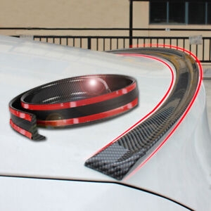 1.5m Universal Car Roof Lip Back Window Top Carbon Fiber Decor Spoiler Wing Trim